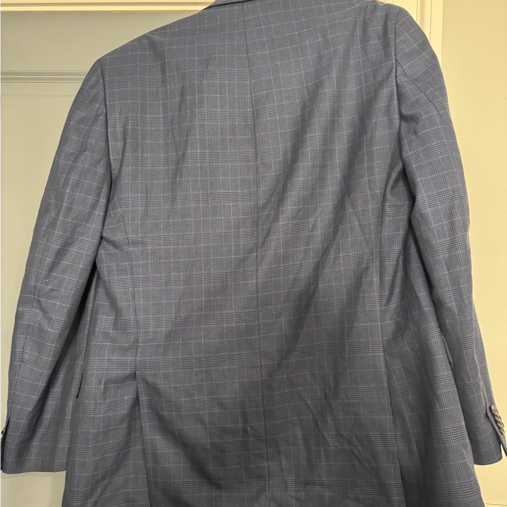Michael Kors Men's Blue Checkered Blazer